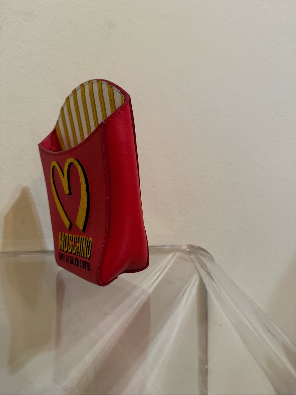 Moschino McDonald’s French Fry Bag Red Leather - Picture 4 of 9